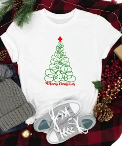 Christmas Tree Nurse T-Shirt