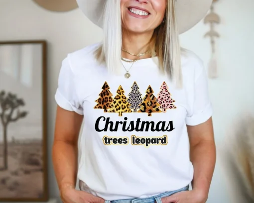 Christmas Trees Leopard T-Shirt