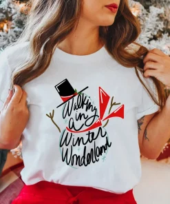 Christmas Walking In A Winter Wonderland Tee Shirt