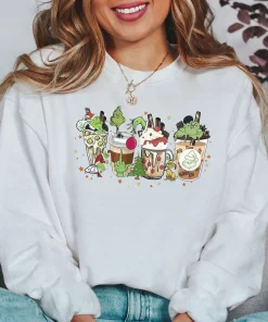 Grinch Coffee Latte Christmas Tee Shirt