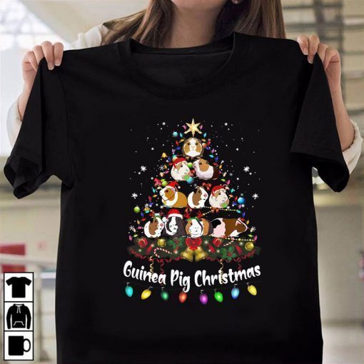 Guinea Pig Christmas Tree, Animal Lovers Xmas T-Shirt