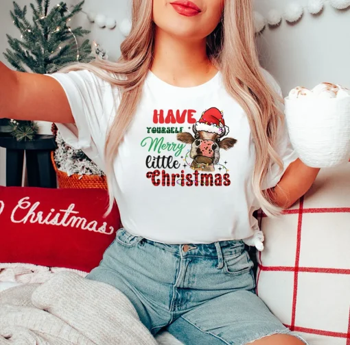 Have Yourself A Merry Christmas Cow Lover T-Shirt