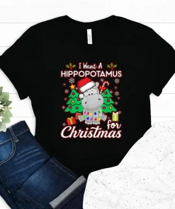 I Want To Hippopotamus For Christmas T-Shirt