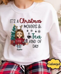 It's A Christmas Movie Kind Of Day Personalized Custom T Shirt