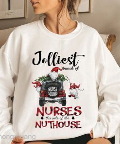 Jolliest Bunch Of Nurse This Side Of The Nuthouse Christmas T-Shirt