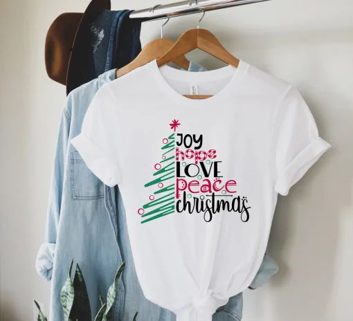 Joy Hope Love Peace Christmas T-Shirt