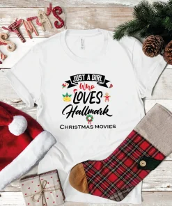 Just A Girl Who Loves Christmas Movie T-shirt