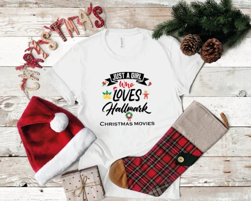 Just A Girl Who Loves Christmas Movie T-shirt