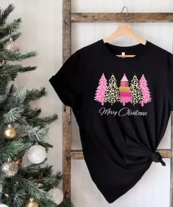 Ladies Merry Christmas Xmas Tree T-Shirt