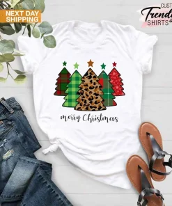 Leopard Christmas Tree T-Shirt