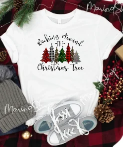 Leopard & Plaid Christmas Tree T-Shirt