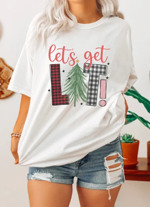 Let Get Lit Christmas T-Shirt