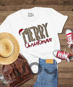 Merry Christmas Santa Hat Holiday T-Shirt