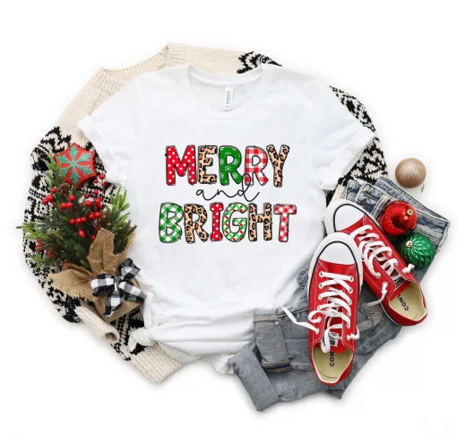 Merry and Bright Christmas T-Shirt