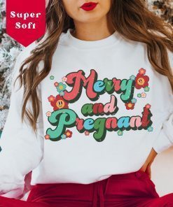 Merry and Pregnant Christmas T-Shirt