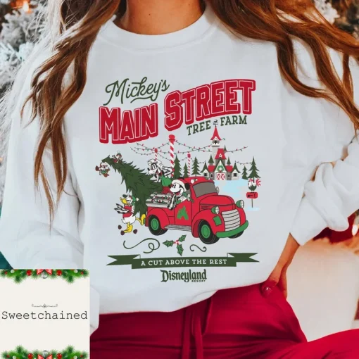 Mickey and Friends Main Street Christmas Tree Farm T-Shirt