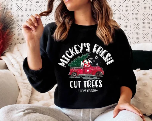 Mickey's Fresh Cut Trees Christmas Tee Shirt