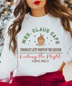 Mrs. Claus Cafe Christmas T-Shirt