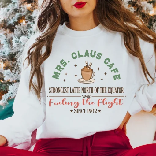 Mrs. Claus Cafe Christmas T-Shirt