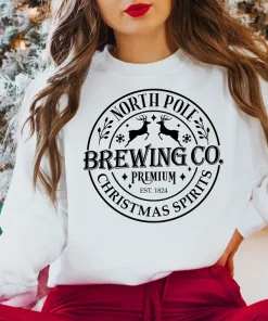 North Pole Brewing Co Premium Christmas Spirits T-Shirt