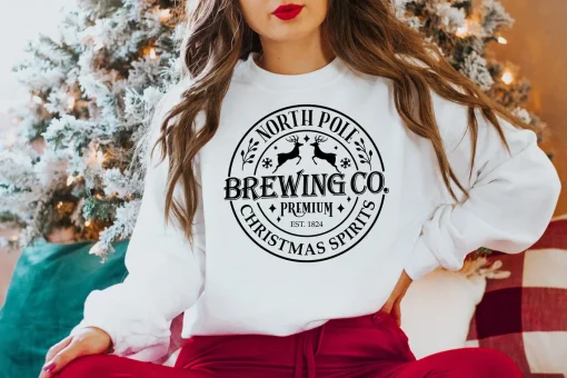 North Pole Brewing Co Premium Christmas Spirits T-Shirt