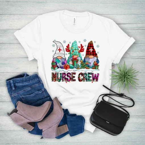 Nurse Gnome Merry Christmas T-Shirt