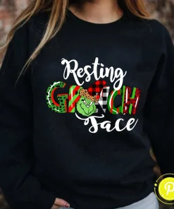 Resting Grinch Face Christmas Holiday T-Shirt