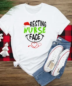 Resting Nurse Face Christmas Tee Shirt