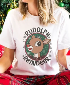 Retro Rudolph The Red Nosed Reindeer Christmas T-Shirt