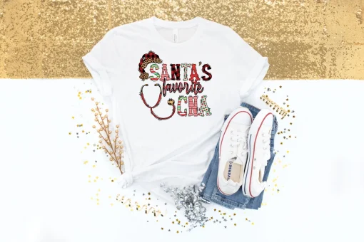 Santa's Favorite CNA Christmas T-Shirt