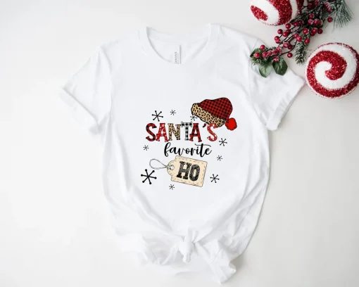 Santa's Favorite Ho, Santa Christmas T-Shirt