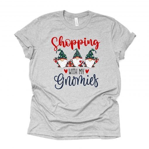 Shopping with my Gnomies Merry Christmas T-Shirt