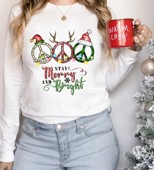 Stay Merry And Bright Merry Christmas T-Shirt