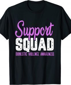 Support squad Domestic violence Awareness purple T-Shirt