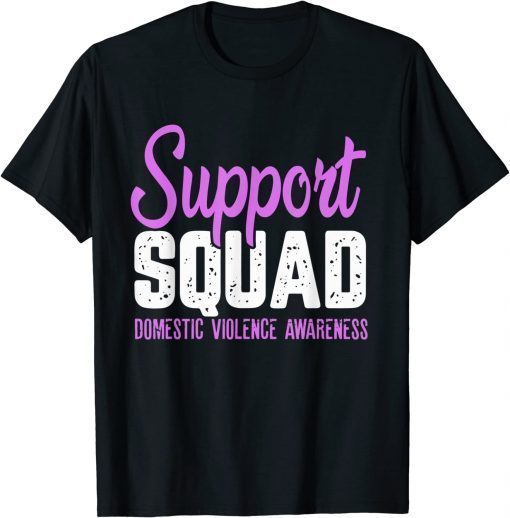 Support squad Domestic violence Awareness purple T-Shirt