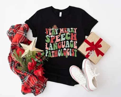 Very Merry Speech Language Pathologist Christmas T-Shirt