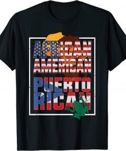 african american and puerto rican flag American puerto rican T-Shirt