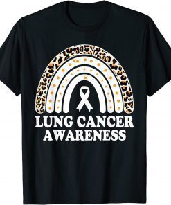 lung cancer awareness rainbow white cancer T-Shirt