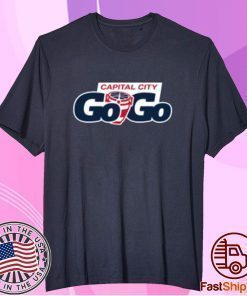 2023 Fanatics Branded Heathered Gray Capital City Go-Go Primary Logo Tee Shirt