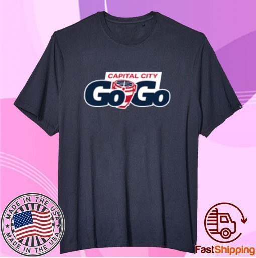 2023 Fanatics Branded Heathered Gray Capital City Go-Go Primary Logo Tee Shirt