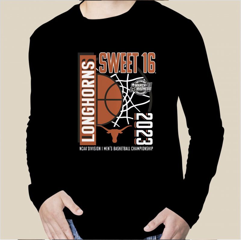 2023 NCAA Texas Longhorns Fanatics Branded Men's Basketball Tournament March Madness Sweet 16 Tee Shirt