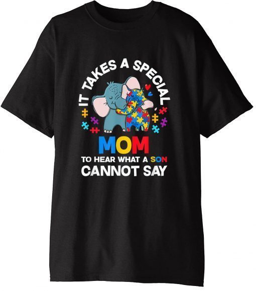 Kids Autism It Takes A Mom Autistic Son Proud Autism Mom Tee Shirt