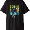 Kids Proud Autism Brother Sibling Autism Awareness Tee Shirt