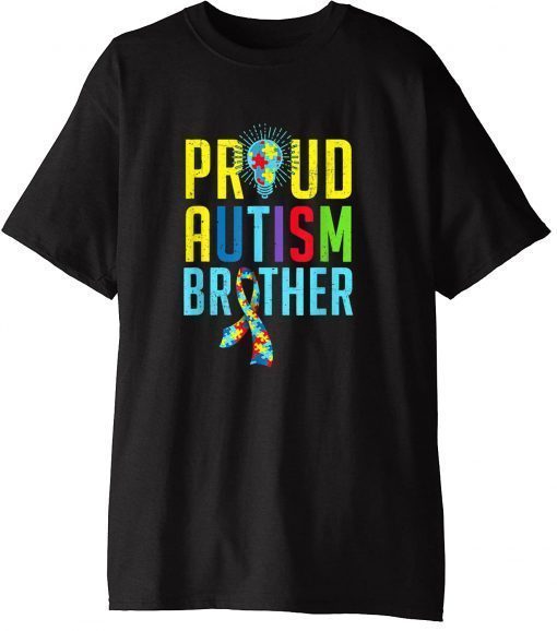 Kids Proud Autism Brother Sibling Autism Awareness Tee Shirt