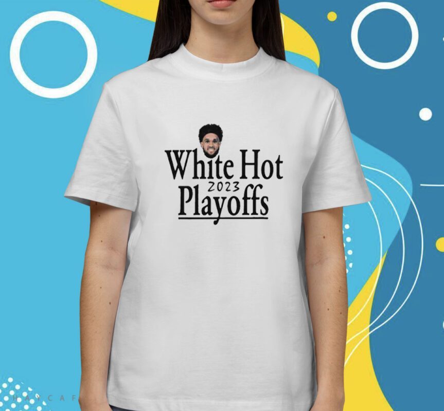 Derrick White Miami Heat White Hot 2023 NBA Playoffs Shirt