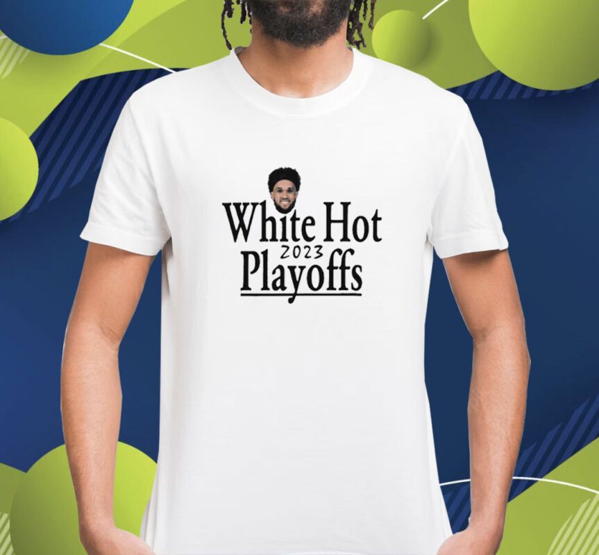 Derrick White Miami Heat White Hot 2023 NBA Playoffs Shirt