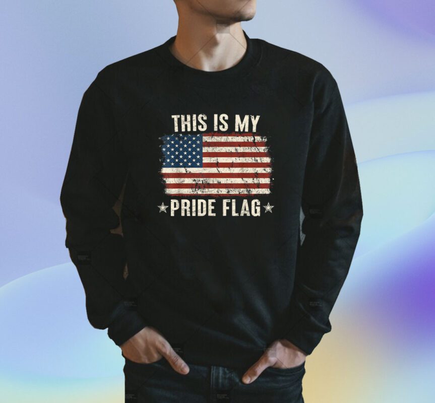 This Is My Pride Flag USA American 4th of July Patriotic Shirt