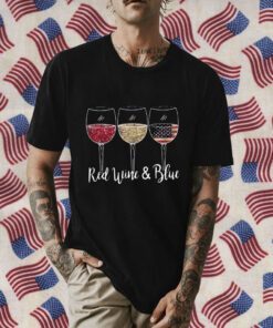 Red Wine And Blue 4th of July Retro Shirt