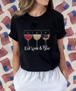 Red Wine And Blue 4th of July Retro Shirt