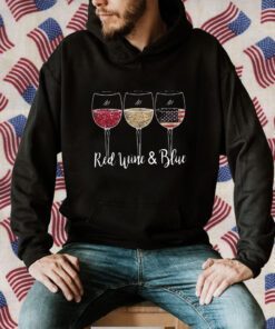 Red Wine And Blue 4th of July Retro Shirt